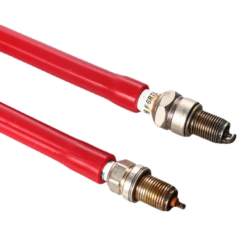 2Pcs Car Spark Plug Socket Wrench Rubber Grip Spanner Red